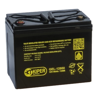 Купить Аккумуляторная батарея гелевая Kiper GEL-12800 12V/80Ah 