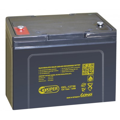 Купить Аккумуляторная батарея гелевая Kiper GEL-12750 12V/75Ah 