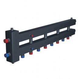 Гидравлический разделитель RISPA с горизонтальным коллектором ГРУ+КМГ 60-5ВН сталь 3 кронштейна