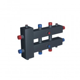 Гидравлический разделитель RISPA с горизонтальным коллектором ГРУ+КМГ 60-3ВУ сталь 3 кронштейна
