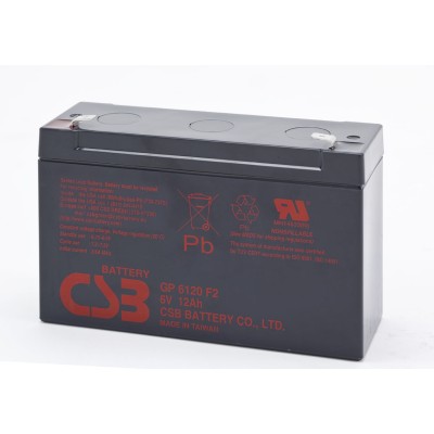 Аккумуляторная батарея CSB GP 6120 F1 6V/12Ah - гарантия до 5 лет фото 1 Аккумуляторная батарея CSB GP 6120 F1 6V/12Ah фото 1