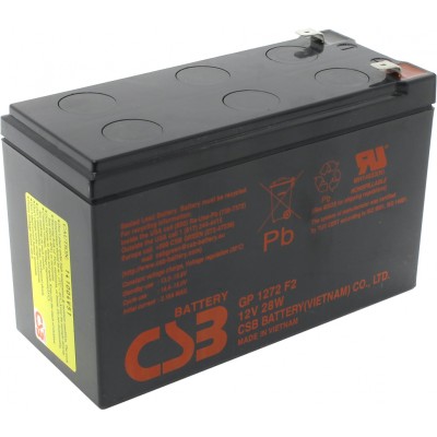 Аккумуляторная батарея CSB GP 1272 28W F2 12V/7.2Ah фото 1
