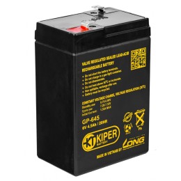 Аккумуляторная батарея Kiper GP-645 F1 6V/4.5Ah