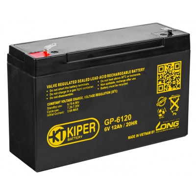Купить Аккумуляторная батарея Kiper GP-6120 F1 6V/12Ah 
