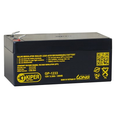 Купить Аккумуляторная батарея Kiper GP-1233 F1 12V/3.3Ah в магазине Mirkotlov.by (Мир Котлов) - отличное качество. Купить Аккумуляторная батарея Kiper GP-1233 F1 12V/3.3Ah