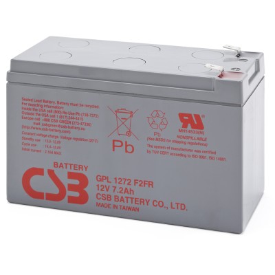 Аккумуляторная батарея CSB GPL 1272 F2 FR 12V/7.2Ah фото 1