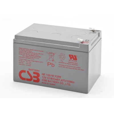 Аккумуляторная батарея CSB HR 1251W F2 12V/12Ah фото 1