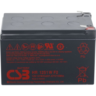 Купить Аккумуляторная батарея CSB HR 1251W F2 12V/12Ah 