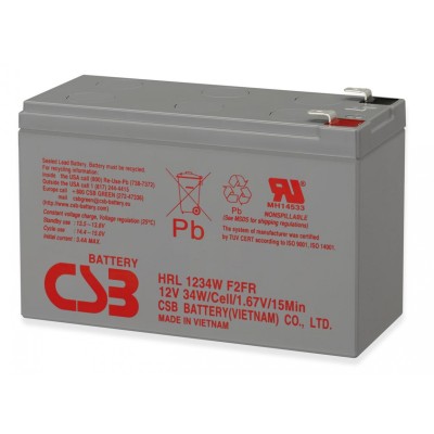 Аккумуляторная батарея CSB HRL 1234W F2 FR 12V/9Ah фото 1