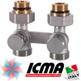Двухтрубный клапан для стального радиатора прямой 1/2" ICMA