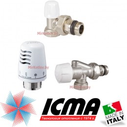 Комплект термостатический 1/2" (осевой) ICMA