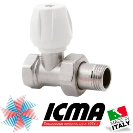 Кран радиаторный прямой 3/4" (подающий) ICMA Кран радиаторный прямой 3/4" (подающий) ICMA