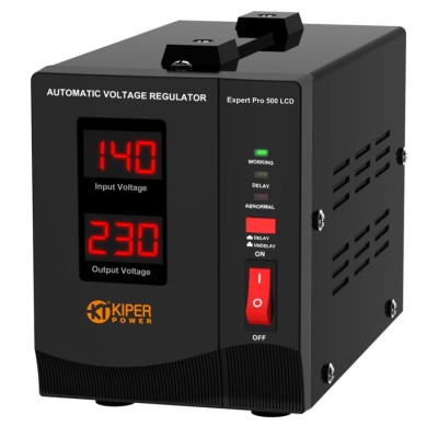 Стабилизатор напряжения Kiper Power Expert Pro 500 LCD - гарантия до 5 лет фото 1 Стабилизатор напряжения Kiper Power Expert Pro 500 LCD фото 1