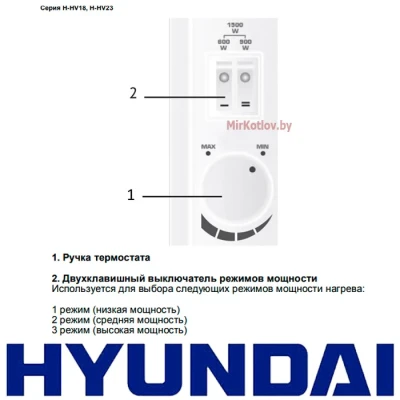 Конвектор электрический Hyundai H-HV18-20-UI1323