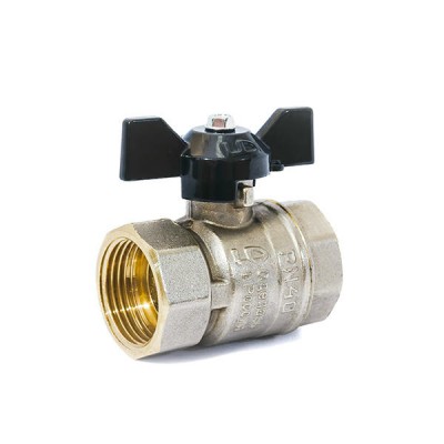 Купить Кран шаровой LD 47.25.B-B.Б, внутренняя резьба, 1, бабочка 