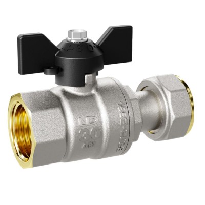 Купить Кран шаровой LD с накидной гайкой, 3/4, бабочка 