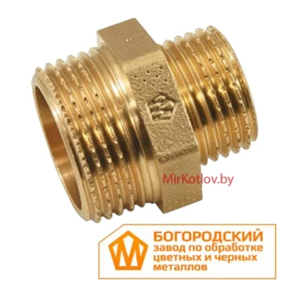 Нипель латунный переходной НАР 1" - 3/4" (Богородский завод) Нипель латунный переходной НАР 1" - 3/4" (Богородский завод)