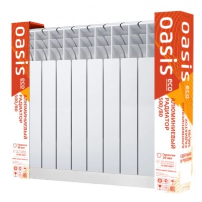 Алюминиевый радиатор Oasis OASIS 500/80/6 ЭКО фото 1