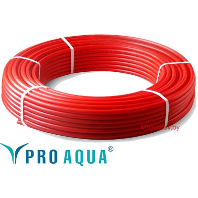 Купить Труба для теплого пола PRO AQUA PE-RT 16x2.0 (однослойная, красная) 200 метров 