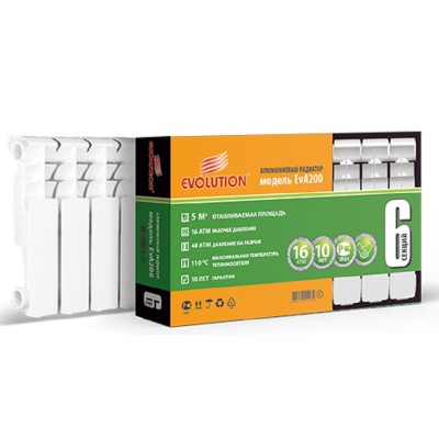 Купить Алюминиевый радиатор EVOLUTION EVA 200 (8 сек) 