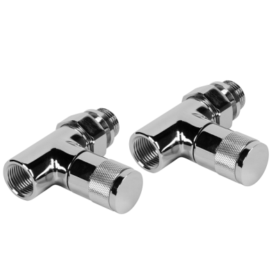 Набор дизайн-вентилей Royal Thermo PIANO, прямой (хром) 1/2" фото 3