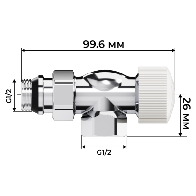 Набор термостатический осевой Royal Thermo Design 1/2"М30х1,5 (Хром) - гарантия до 5 лет фото 3 Набор термостатический осевой Royal Thermo Design 1/2"М30х1,5 (Хром) фото 3