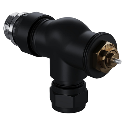 Набор термостатический осевой Royal Thermo Design Pro 15мм М30х1,5 (Черный) фото 2