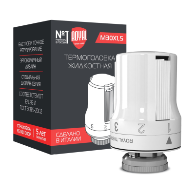 Купить Термоголовка жидкостная Royal Thermo, M30 x 1,5 RTE 50.030 