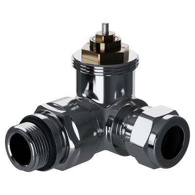 Набор термостатический трехосевой Royal Thermo Design Pro 15мм М30х1,5 (Хром) - гарантия до 5 лет фото 2 Набор термостатический трехосевой Royal Thermo Design Pro 15мм М30х1,5 (Хром) фото 2