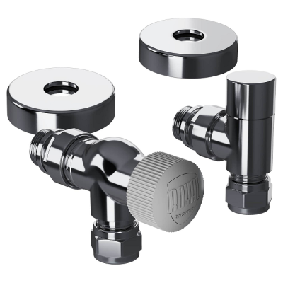 Набор термостатический осевой Royal Thermo Design Pro 15мм М30х1,5 (Хром) фото 1