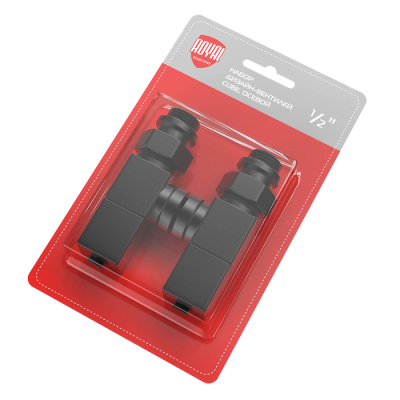 Купить Набор дизайн-вентилей Royal Thermo CUBE, осевой (черный) 1/2" 