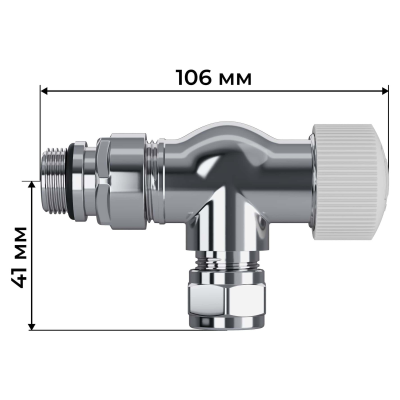 Набор термостатический осевой Royal Thermo Design Pro 15мм М30х1,5 (Хром) фото 3