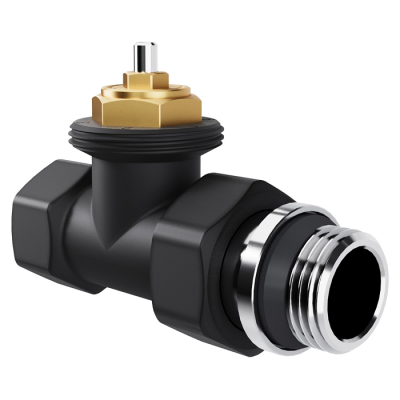 Набор термостатический прямой Royal Thermo Design 1/2"М30х1,5 (Черный) - гарантия до 5 лет фото 2 Набор термостатический прямой Royal Thermo Design 1/2"М30х1,5 (Черный) фото 2