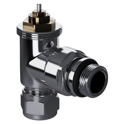 Набор термостатический угловой Royal Thermo Design Pro 15мм М30х1,5 (Хром) - гарантия до 5 лет фото 2 Набор термостатический угловой Royal Thermo Design Pro 15мм М30х1,5 (Хром) фото 2