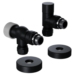 Набор термостатический осевой Royal Thermo Design Pro 15мм М30х1,5 (Черный)