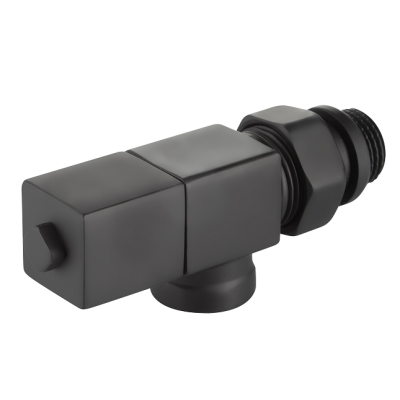 Набор дизайн-вентилей Royal Thermo CUBE, осевой (черный) 1/2" фото 4