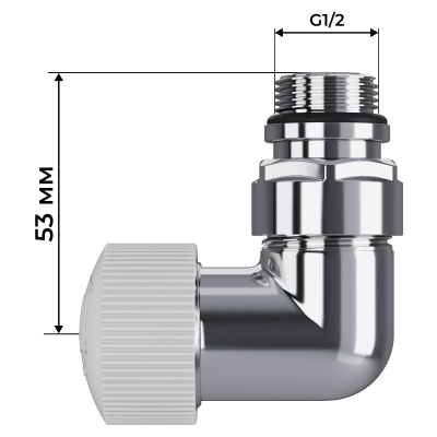 Набор термостатический трехосевой Royal Thermo Design Pro 15мм М30х1,5 (Хром) - гарантия до 5 лет фото 3 Набор термостатический трехосевой Royal Thermo Design Pro 15мм М30х1,5 (Хром) фото 3