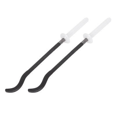 Комплект плоских кронштейнов Royal Thermo с дюбелями 7,2х170мм, черные RT06-01 фото 2