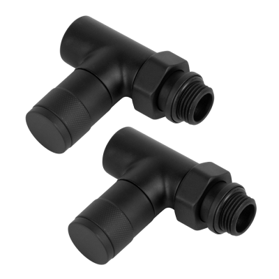 Набор дизайн-вентилей Royal Thermo PIANO, прямой (черный) 1/2" фото 3