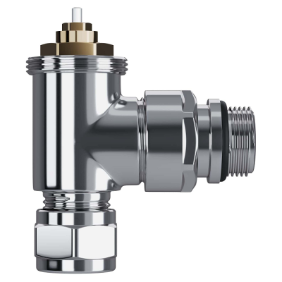 Набор термостатический угловой Royal Thermo Design Pro 15мм М30х1,5 (Хром) - гарантия до 5 лет фото 4 Набор термостатический угловой Royal Thermo Design Pro 15мм М30х1,5 (Хром) фото 4