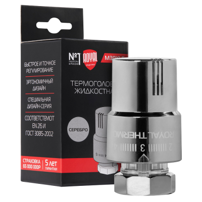 Купить Термоголовка жидкостная Royal Thermo М30х1,5 (хром) RTO 08.02 