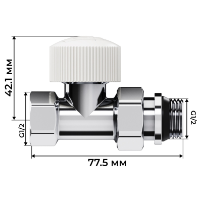 Набор термостатический прямой Royal Thermo Design 1/2"М30х1,5 (Хром) - гарантия до 5 лет фото 3 Набор термостатический прямой Royal Thermo Design 1/2"М30х1,5 (Хром) фото 3