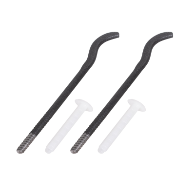 Купить Комплект плоских кронштейнов Royal Thermo с дюбелями 7,2х170мм, черные RT06-01 