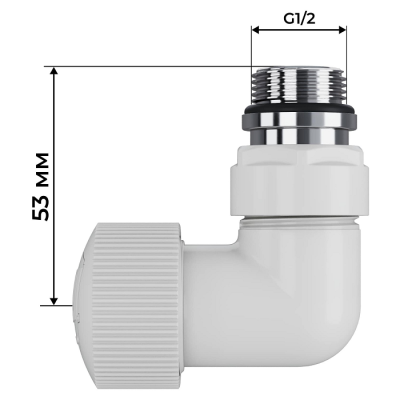 Набор термостатический трехосевой Royal Thermo Design Pro 15мм М30х1,5 (Белый) - гарантия до 5 лет фото 3 Набор термостатический трехосевой Royal Thermo Design Pro 15мм М30х1,5 (Белый) фото 3