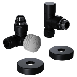 Набор термостатический трехосевой Royal Thermo Design Pro 15мм М30х1,5 (Черный) Набор термостатический трехосевой Royal Thermo Design Pro 15мм М30х1,5 (Черный)