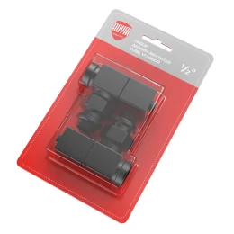 Набор дизайн-вентилей Royal Thermo CUBE, угловой (черный) 1/2" Набор дизайн-вентилей Royal Thermo CUBE, угловой (черный) 1/2"