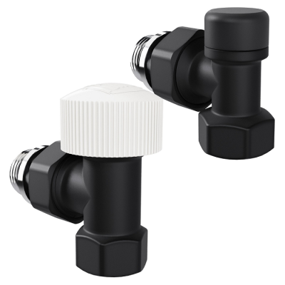 Набор термостатический угловой Royal Thermo Design 1/2"М30х1,5 (Черный) - гарантия до 5 лет фото 1 Набор термостатический угловой Royal Thermo Design 1/2"М30х1,5 (Черный) фото 1