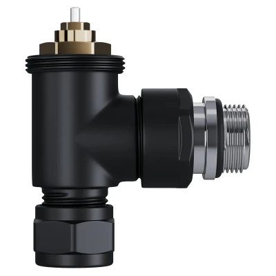 Набор термостатический угловой Royal Thermo Design Pro 15мм М30х1,5 (Черный) Набор термостатический угловой Royal Thermo Design Pro 15мм М30х1,5 (Черный)