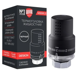 Термоголовка жидкостная Royal Thermo Design М30х1,5 (черный) RTO 07.0008 Термоголовка жидкостная Royal Thermo Design М30х1,5 (черный) RTO 07.0008