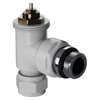 Набор термостатический угловой Royal Thermo Design Pro 15мм М30х1,5 (Белый) - гарантия до 5 лет фото 2 Набор термостатический угловой Royal Thermo Design Pro 15мм М30х1,5 (Белый) фото 2